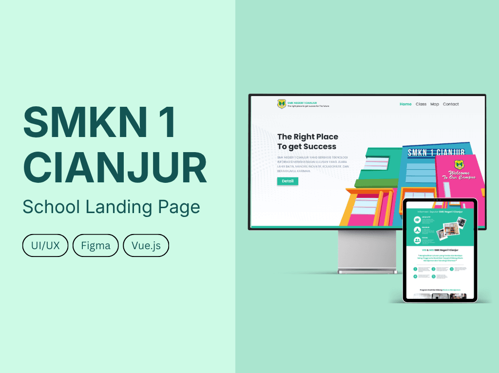 Screenshot of SMKN 1 Cianjur - Landing Page project